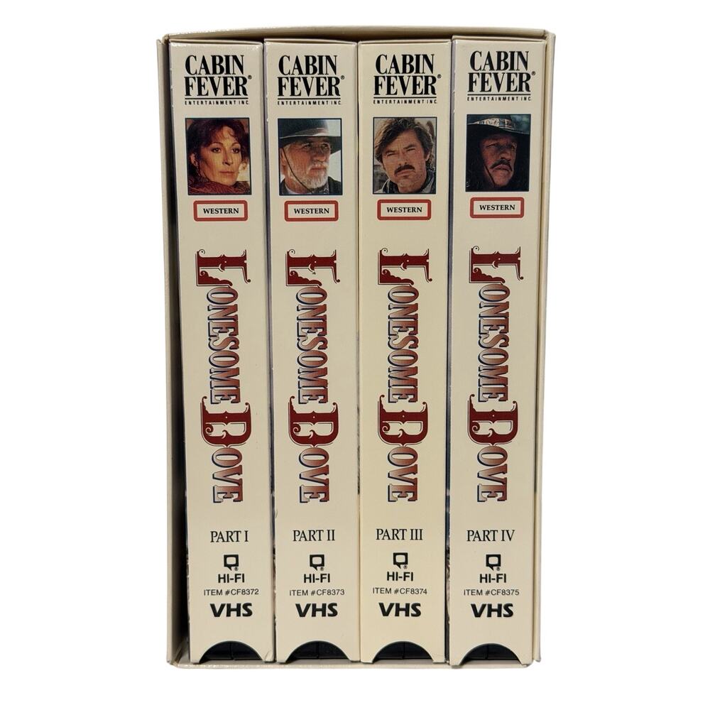 Lonesome Dove VHS Movie Box Set 1991 Western Parts 1-4